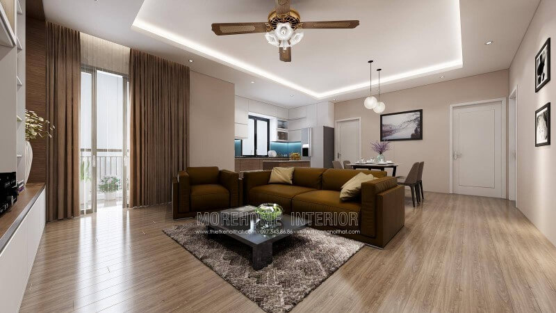 Trang trí nội thất chung cư với phòng khách đẹp trang nhã, lịch sự Thiết kế phòng khách chung cư