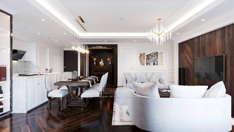 Trang trí nội thất phòng khách chung cư sang trọng và tiện nghi Thiết kế phòng khách chung cư