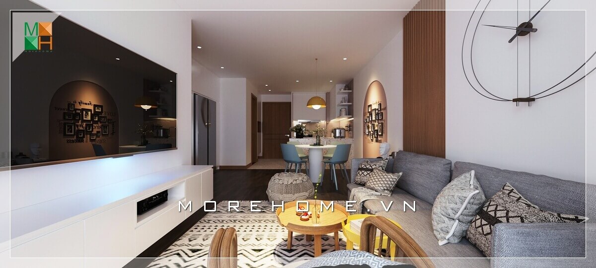 Ấn tượng với bộ sofa vải màu ghi phòng khách hiện đại tôn lên vẻ tiện nghi của ngôi nhà. Tiết lộ các mẫu thiết kế phòng khách ưa chuộng nhất hiện nay