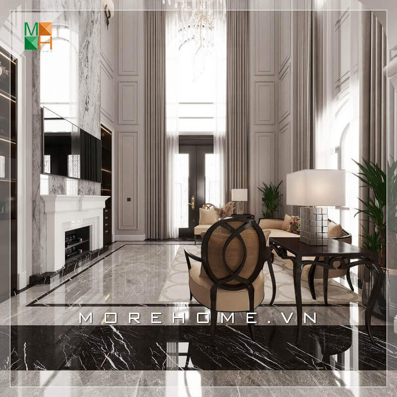 Thiết kế không gian phòng khách đẹp, cao cấp mang phong cách tân cổ điển cho chung cư, nhà phố, biệt thự, căn hộ penthouse. Tiết lộ các mẫu thiết kế phòng khách ưa chuộng nhất hiện nay