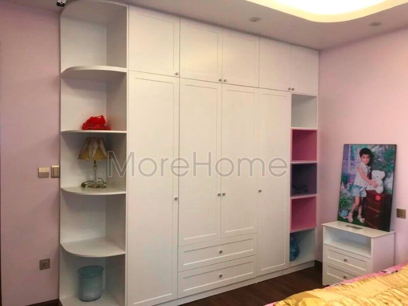 Công trình sản phẩm thi công tủ quần áo gỗ công nghiệp hiện đại đẹp cho nhà lô phố tại Hải Phòng