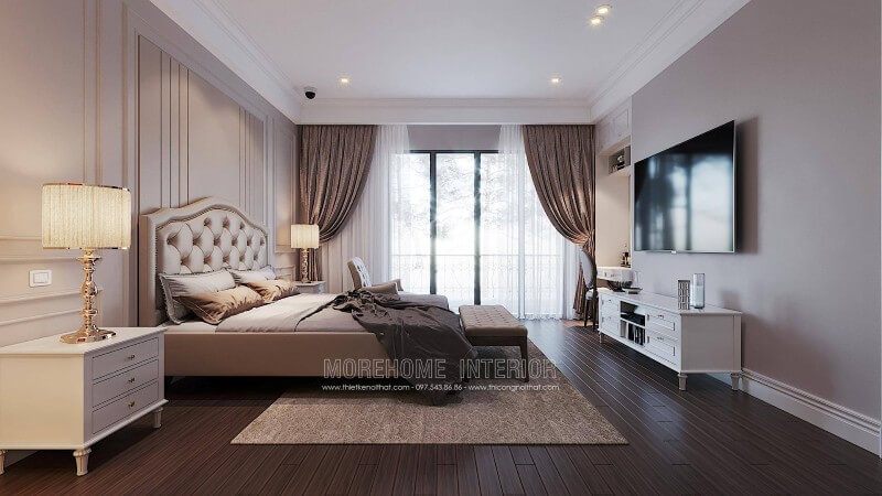 Mẫu tap đầu giường đẹp cho phòng ngủ phong cách tân cổ điển