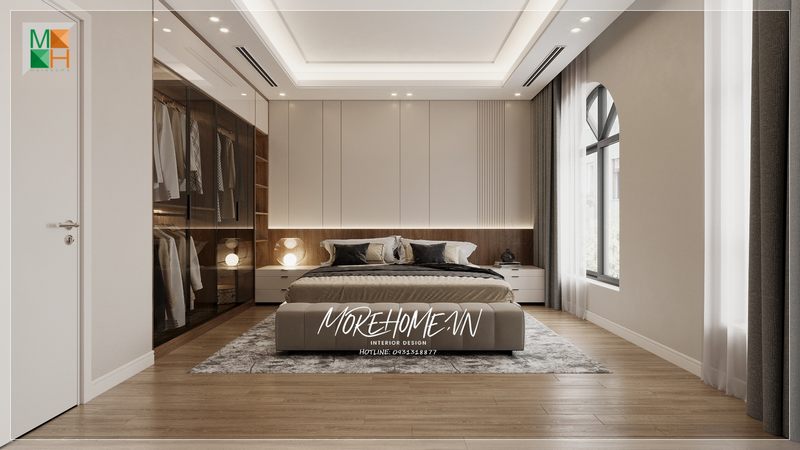 Tab đầu giường với kiểu dáng thiết kế đơn giản nhưng cuốn hút và gây được ấn tượng với người nhìn.