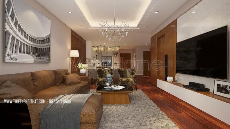 Thiết kế nội thất căn hộ tại chung cư Vinhomes Nguyễn Chí Thanh cao cấp