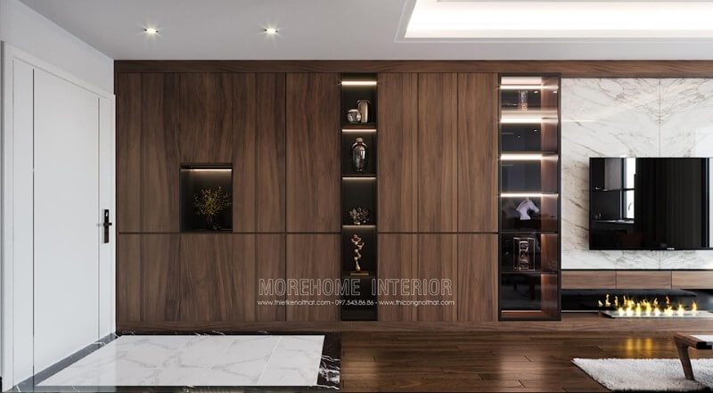 Sản phẩm tủ gỗ trang trí phòng khách hiện đại đẹp