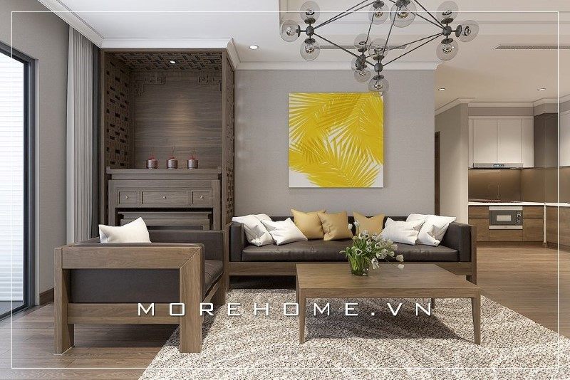 Bộ sofa gỗ tự nhiên với kiểu dáng thiết kế đơn giản nhưng lại vô cùng cuốn hút và tiện lợi.