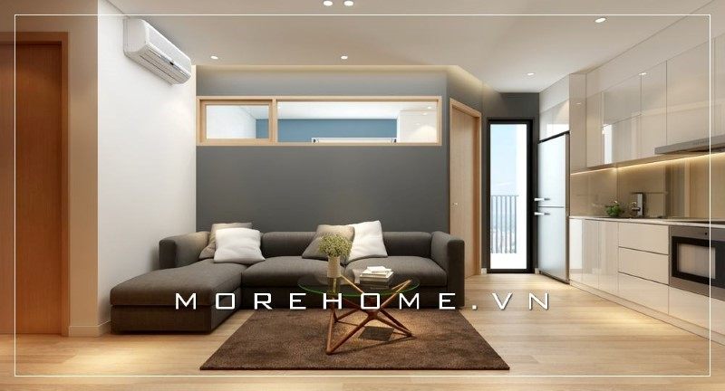 Phong cách hiện đại của thiết kế phòng khách chung cư đã thu hút được sự chú ý của rất nhiều gia đình.