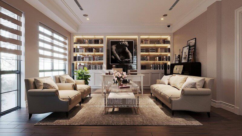 Việc thiết kế nội thất cho phòng làm việc tại nhà ở biệt thự Ciputra Tây Hồ, Hà Nội là một công trình khó khăn.